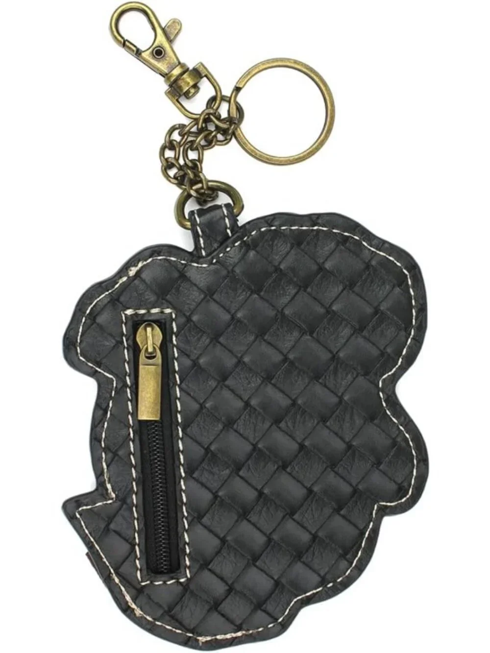 Chic Decorative Key Fob & Coin Purse Accessory - Plant Life Design, Red Poppy